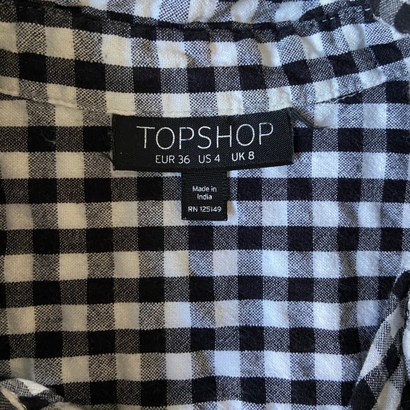 TOPSHOP / plaid embroidered crop - Picture 6 of 7